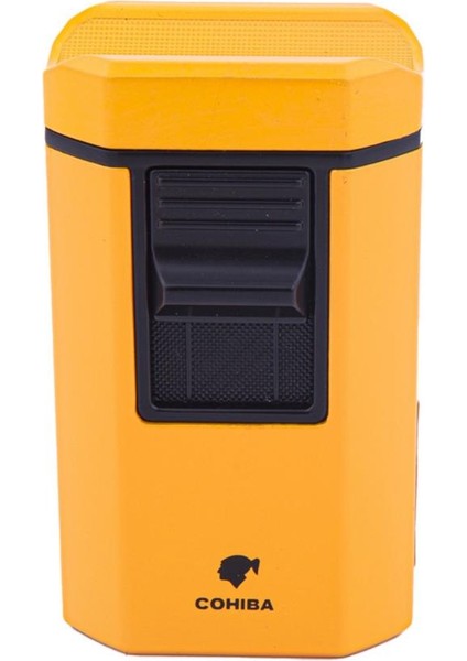 Sarı 4 Torch Pürmüz Sarı Masa Tipi Puro Çakmağı