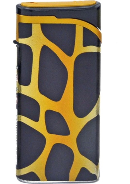 Leopar Desenli Siyah Tek Torch Pürmüz Plastik Puro Çakmağı