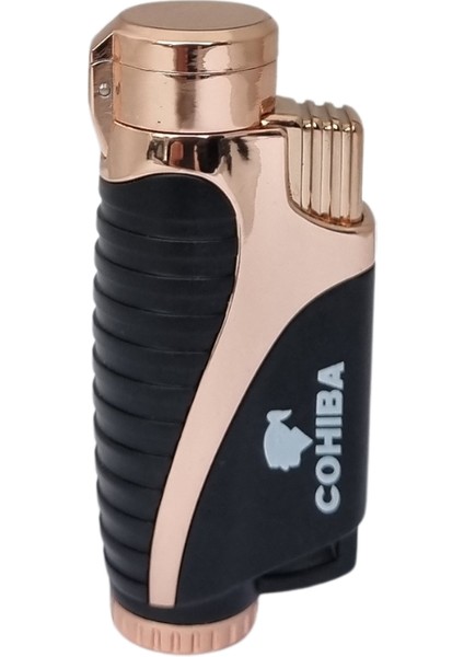 3 Torch Pürmüz Siyah-Bronz Puro Çakmağı
