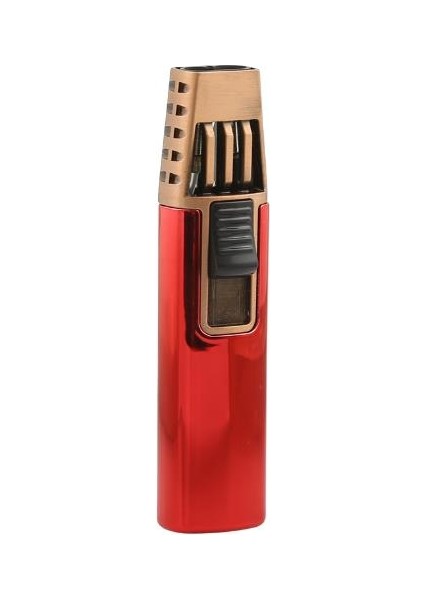 Çift Torch Pürmüz Kırmızı-Bronz Puro Çakmağı