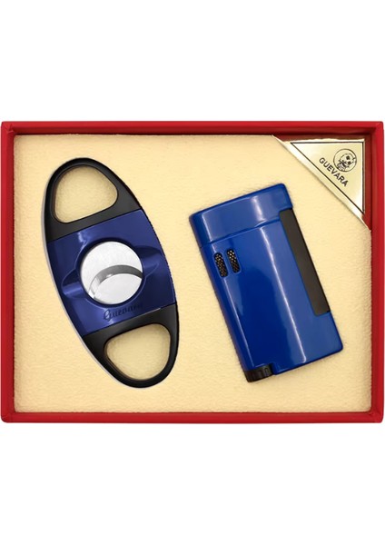 Çakmak Kesici Lacivert-Siyah İkili Puro Seti