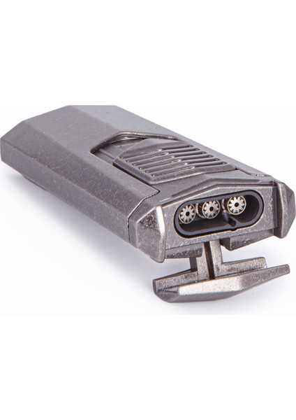 3 Torch Pürmüz Fırçalı Gümüş Metal Puro Çakmağı modelleri