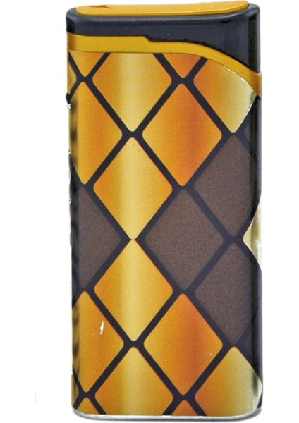 Gold Desenli Siyah Tek Torch Pürmüz Plastik Puro Çakmağı