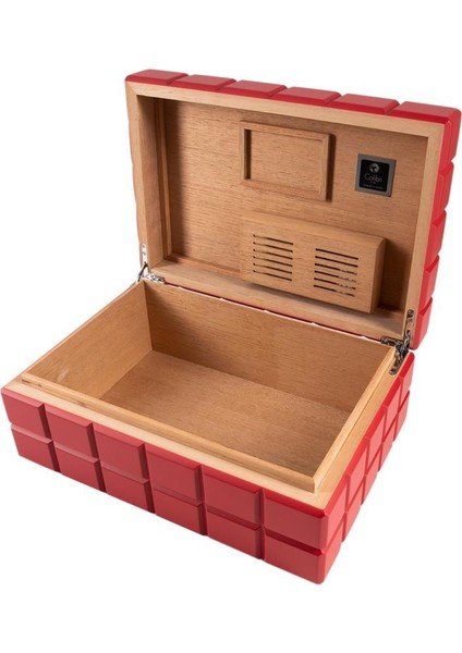 Heritage Mat Kırmızı Humidor Puro Kutusu