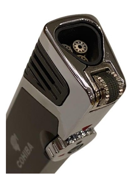 Gümüş-Gunmetal Dahili Delicili 3 Torch Pürmüz Puro Çakmağı fırsatları