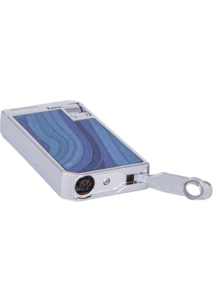 Çift Torch Pürmüz Mavi-Gümüş Ahşap Desenli Metal Puro Çakmağı fırsatları