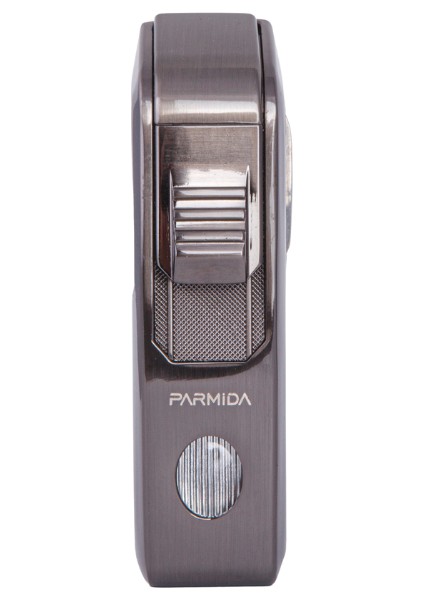 Tek Torch Pürmüz Gunmetal-Ahşap Desenli Dahili Puro Makaslı Metal Puro Çakmağı