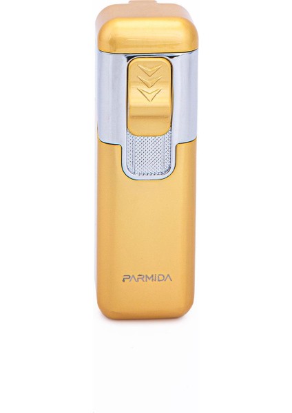 4 Torch Sarı-Gümüş Metal Puro Çakmağı