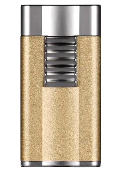 Sarı-Gümüş Perde Alev Metal Puro Çakmağı