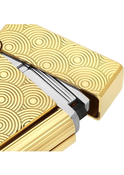 Initial Guilloche Gold Daire İşlemeli Puro Çakmağı 20845