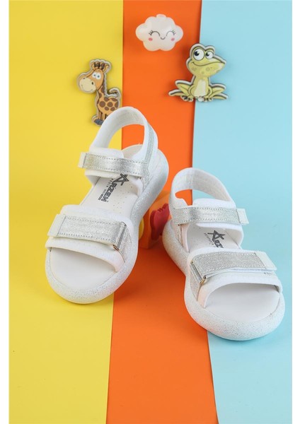 Unisex Çocuk Sandalet Önü Kapalı Sandalet Renkli Kız Sandalet Ortopedik Sandalet Yeni Sezon Sandalet