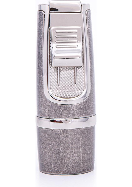 3 Torch Pürmüz Fırçalı Gunmetal Metal Puro Çakmağı