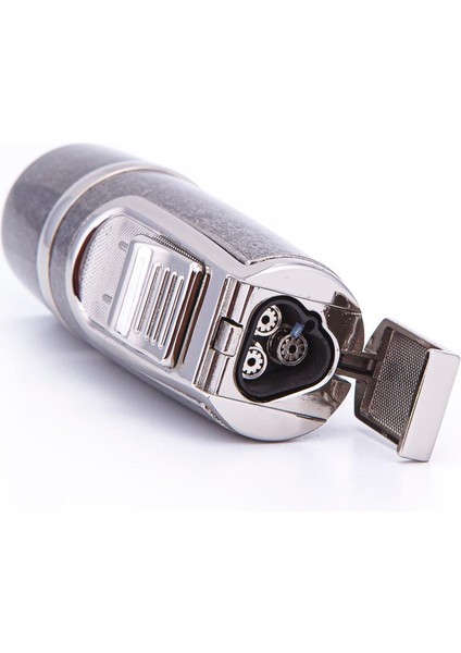3 Torch Pürmüz Fırçalı Gunmetal Metal Puro Çakmağı modelleri