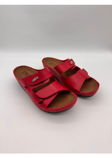 2351 Mulex Ayarlanabilir Çift Tokalı Ortopedik Terlik modelleri