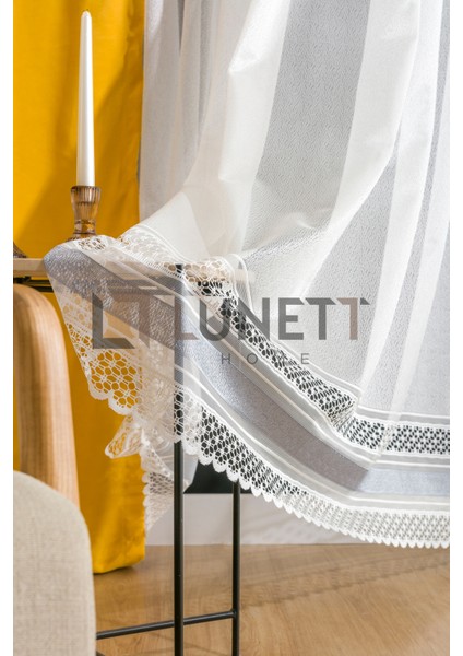 Kullanıma Hazır Ekru Gri Renk Efes Desen (1x3) Sık Pileli Tül Perde fiyatları