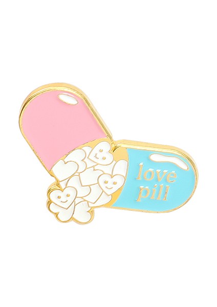 Love Pill Yazılı Medikal Broş P0631