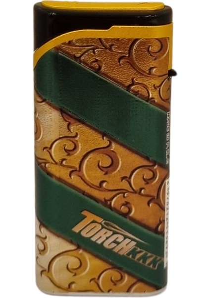 Gold - Yeşil Tek Torch Pürmüz Plastik Puro Çakmağı