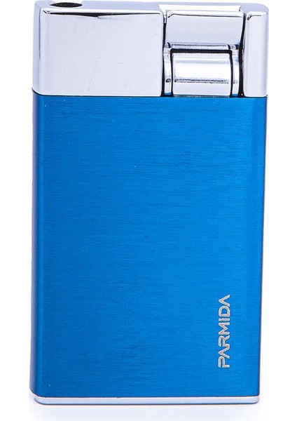 Tek Torch Pürmüz Mavi Gümüş Metal Puro Çakmağı