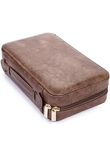 Çakmak Kesicili Gri Deri Puro Taşıma Çantası fiyatları