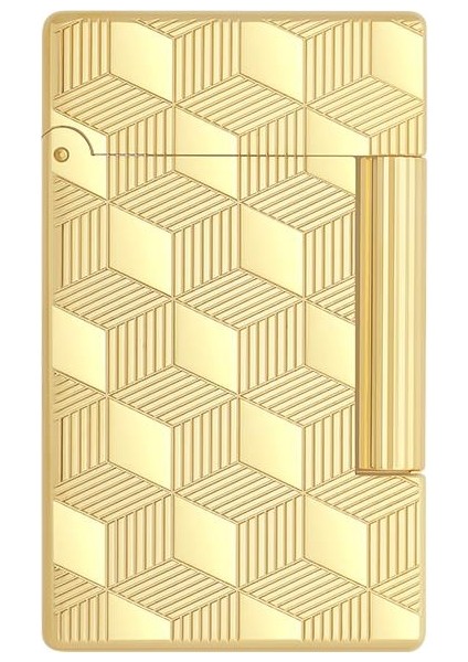 Initial Guilloche Gold Düz İşlemeli Puro Çakmağı 20841