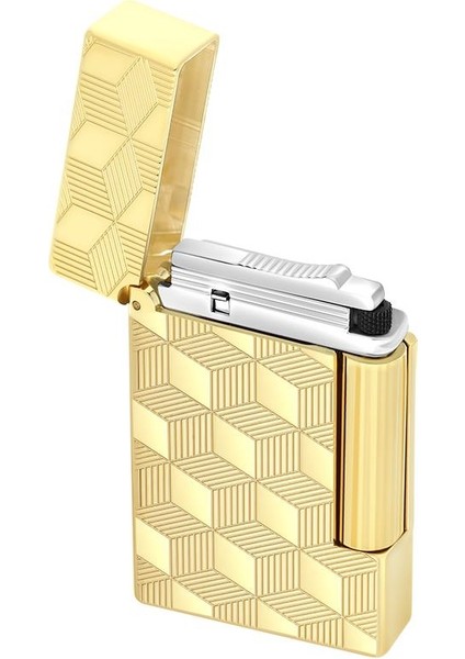 Initial Guilloche Gold Düz İşlemeli Puro Çakmağı 20841