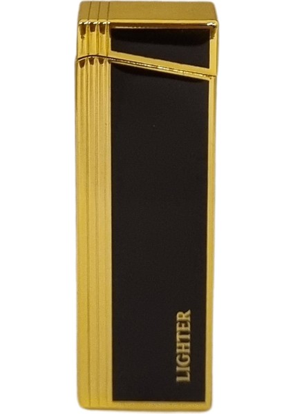 Gold - Siyah Tek Torch Pürmüz Metal Puro Çakmağı