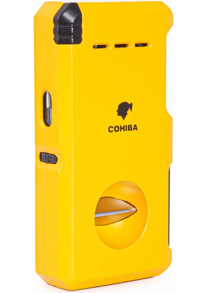 Çift Torch Dahili Açıcı & V Kesici Sarı Metal Puro Çakmağı fiyatları