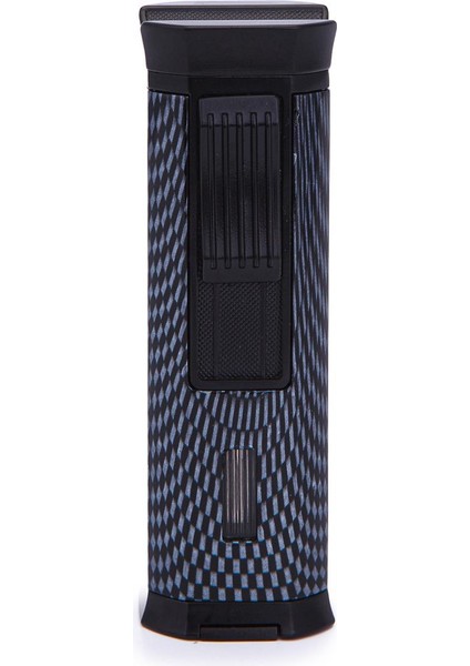 3 Torch Pürmüz Karbon Desenli Siyah Metal Puro Çakmağı
