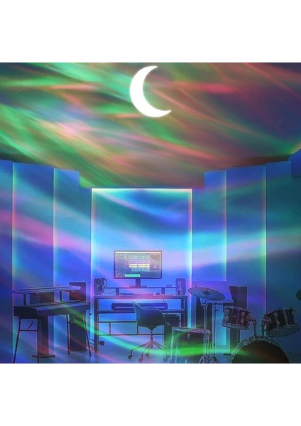 Kuzey Işıkları Yıldız Projeksiyon Lambası Ay Projektör Gece Lambası Müzikli - 1 Adet fiyatları