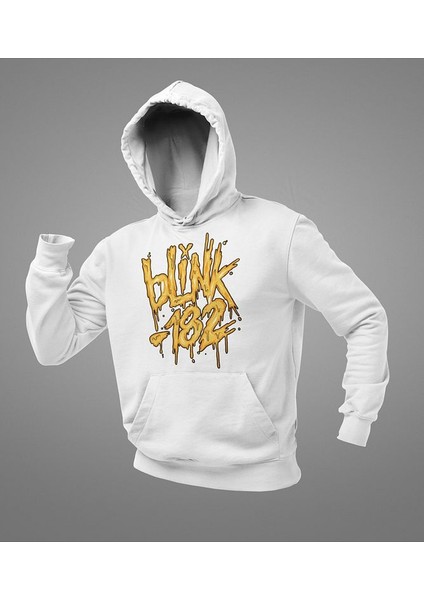 Özel Tasarım BLINK-182 Yazılı Unisex Oversize Hoodie modelleri