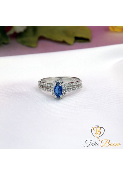 Safir Beyaz Taşlı Markiz Kadın Yüzük, Mekik Kadın Yüzüğü, modelleri