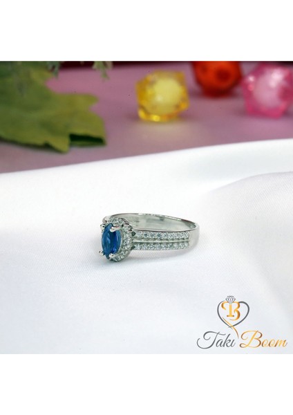 Safir Beyaz Taşlı Markiz Kadın Yüzük, Mekik Kadın Yüzüğü, indirimleri