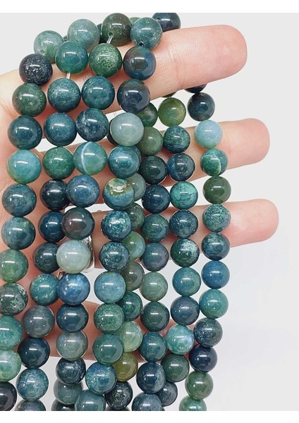 Yosunlu Akik Taşı Dizi 8mm (55986) modelleri