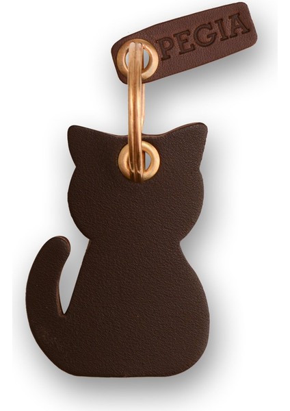 Tombul Kedi Deri Anahtarlık 25AN44