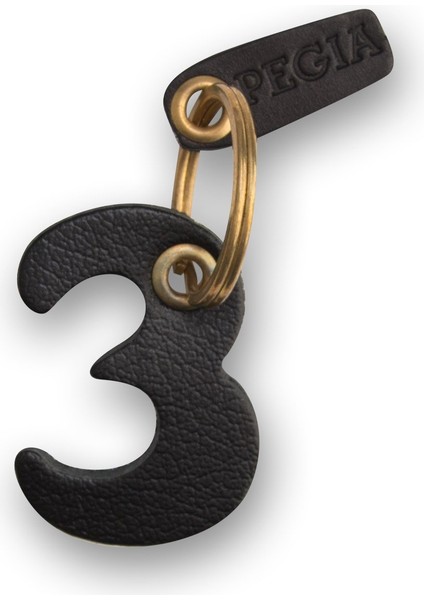 Rakam 3 Deri Anahtarlık 25AN62