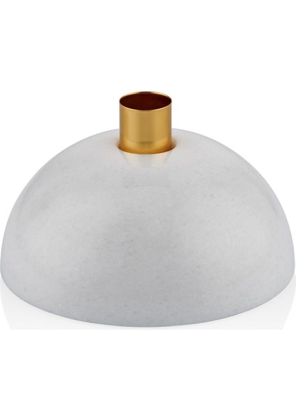 Evza Mermer Yarım Ay Altı Düz Beyaz 12*12*5,5 cm