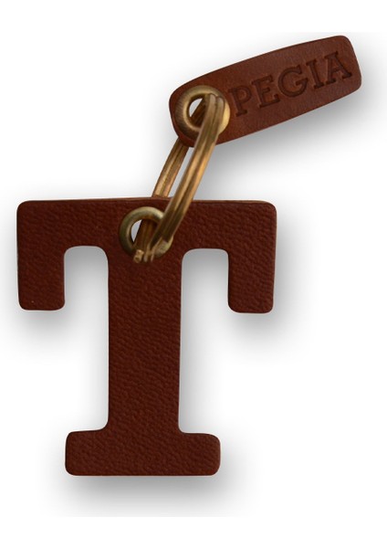 Harf T Deri Anahtarlık 25AN99