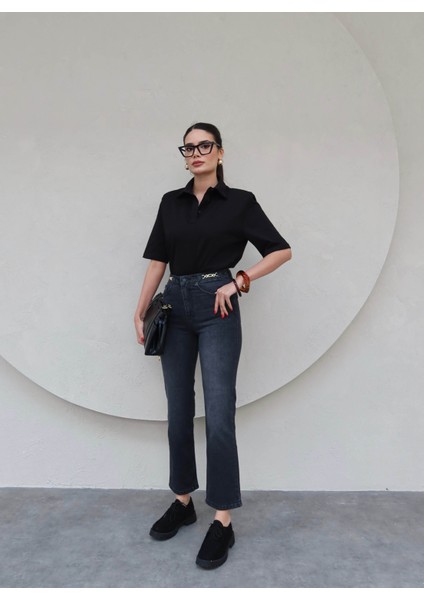 Bel Aksesuarlı Momfit Jean