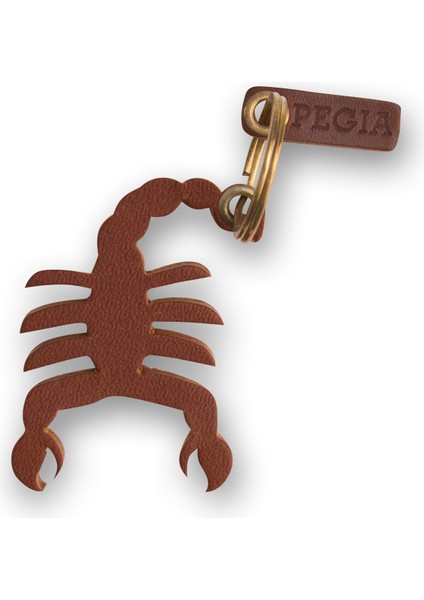 Akrep Burcu Deri Anahtarlık 25AN76