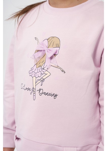 Kız Çocuk Baskılı Fiyonk Detaylı Taytlı Ikili Takım modelleri