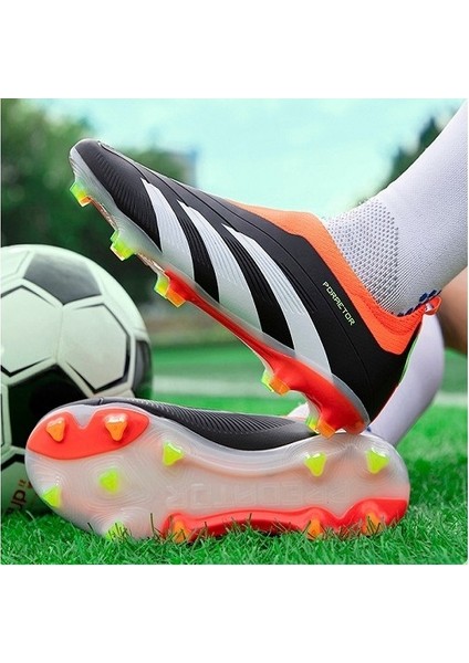 Bağcıksız Profesyonel Futbol Ayakkabısı - Siyah (Yurt Dışından)