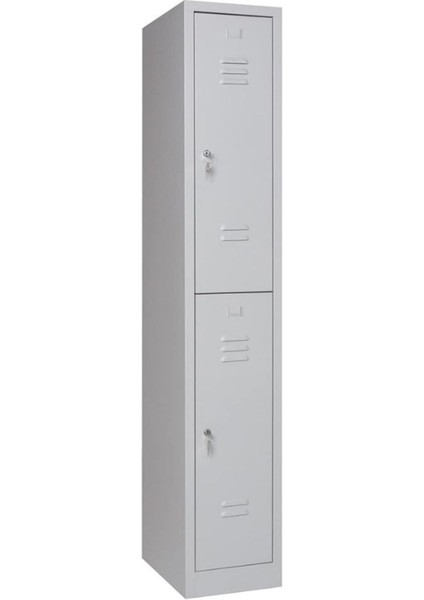 Metal Elbise Dolabı, Kilitlenebilir Dolap, Soyunma Dolabı, Elbise Dolabı, 2 Bölmeli Dolap