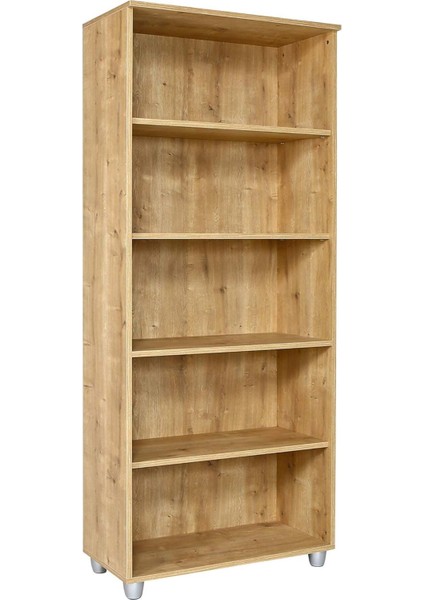 Kitaplık, Dosya Dolabı, Malzeme Rafı 190 x 80 x 40 cm Safir Meşe