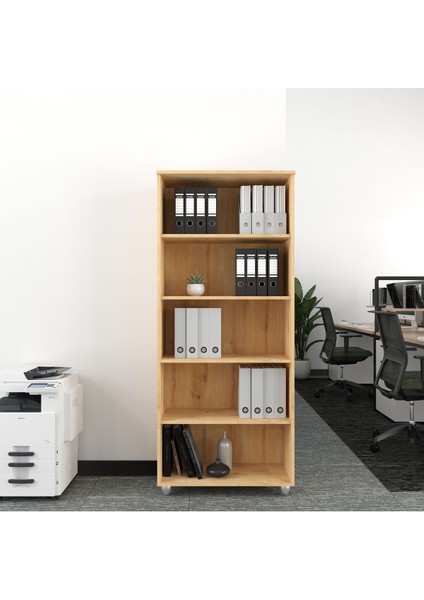 Kitaplık, Dosya Dolabı, Malzeme Rafı 190 x 80 x 40 cm Safir Meşe modelleri