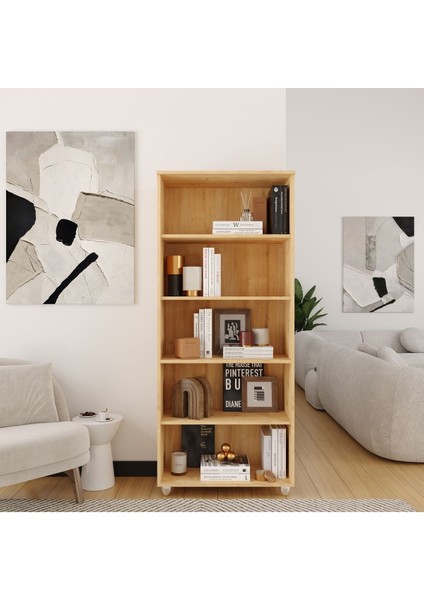 Kitaplık, Dosya Dolabı, Malzeme Rafı 190 x 80 x 40 cm Safir Meşe indirimleri