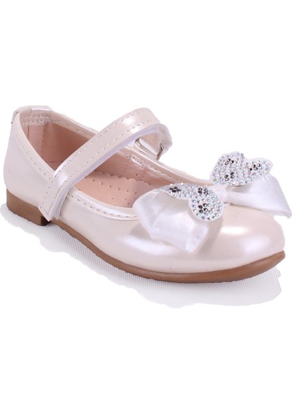 DJA76-HY10002 Sedef Rugan Ortopedik Kız Çocuk Babet Ayakkabı