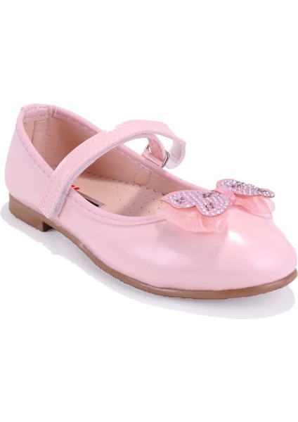 DJA76-HY10002 Pudra Rugan Kız Çocuk Babet Ayakkabı