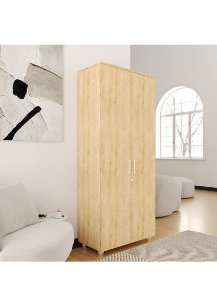 Kilitli ve Bölmeli Çok Amaçlı Dolap, Ofis ve Ev Için Kilitlenebilir Ahşap Dolap, 190 x 80 x 40 cm indirimleri