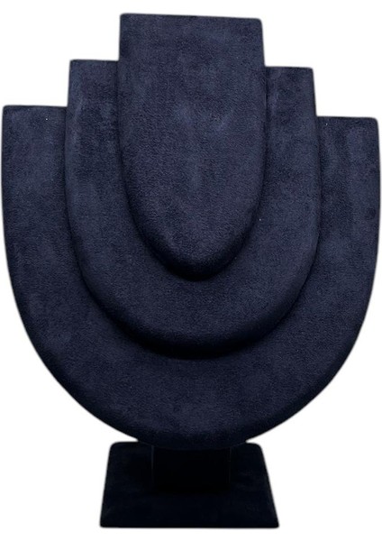 Yerli Üretim Ahşap Model Sardunya Kumaş Lacivert Renk Boy 21 cm En 25 cm Kolye Takı Sergileme Mankeni