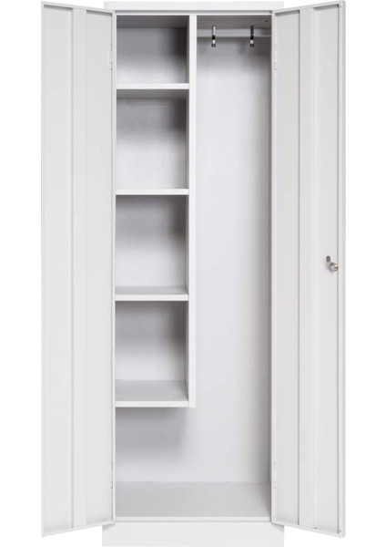 Metal Temizlik Malzemeleri Dolabı, Kilitlenebilir Kapılı, Büyük Bölmeli, Askılı Elbise Dolabı fırsatları